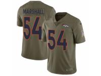 Men Nike Denver Broncos #54 Brandon Marshall Limited Olive 2017 Salute to Service NFL Jersey