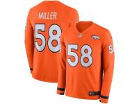 Men Nike Denver Broncos #58 Von Miller Limited Orange Therma Long Sleeve NFL Jersey