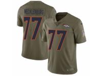 Men Nike Denver Broncos #77 Karl Mecklenburg Limited Olive 2017 Salute to Service NFL Jersey