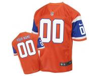 Men Nike Denver Broncos Customized White Game Orange Jersey