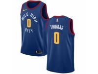 Men Nike Denver Nuggets #0 Isaiah Thomas Blue NBA Jersey Statement Edition