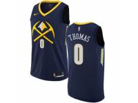 Men Nike Denver Nuggets #0 Isaiah Thomas Navy Blue NBA Jersey - City Edition