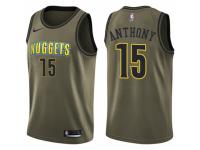 Men Nike Denver Nuggets #15 Carmelo Anthony Swingman Green Salute to Service NBA Jersey
