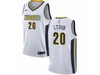 Men Nike Denver Nuggets #20 Tyler Lydon White NBA Jersey - Association Edition