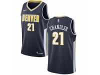 Men Nike Denver Nuggets #21 Wilson Chandler Navy Blue Road NBA Jersey - Icon Edition