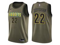 Men Nike Denver Nuggets #22 Richard Jefferson Swingman Green Salute to Service NBA Jersey