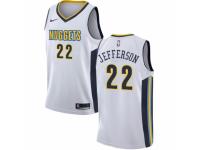 Men Nike Denver Nuggets #22 Richard Jefferson White NBA Jersey - Association Edition