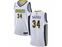 Men Nike Denver Nuggets #34 Devin Harris White NBA Jersey - Association Edition