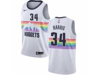 Men Nike Denver Nuggets #34 Devin Harris White NBA Jersey - City Edition