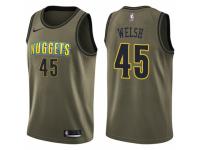 Men Nike Denver Nuggets #45 Thomas Welsh Swingman Green Salute to Service NBA Jersey