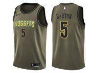 Men Nike Denver Nuggets #5 Will Barton Swingman Green Salute to Service NBA Jersey