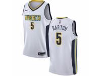 Men Nike Denver Nuggets #5 Will Barton White NBA Jersey - Association Edition