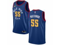 Men Nike Denver Nuggets #55 Dikembe Mutombo Light Blue Alternate NBA Jersey Statement Edition