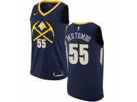 Men Nike Denver Nuggets #55 Dikembe Mutombo  Navy Blue NBA Jersey - City Edition