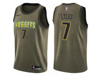 Men Nike Denver Nuggets #7 Trey Lyles Swingman Green Salute to Service NBA Jersey