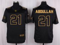 Men Nike Detroit Lions #21 Ameer Abdullah Pro Line Black Gold Collection Jersey