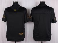 Men Nike Detroit Lions Custom Pro Line Black Gold Collection Jersey