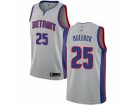 Men Nike Detroit Pistons #25 Reggie Bullock Silver NBA Jersey Statement Edition