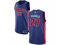 Men Nike Detroit Pistons #27 Zaza Pachulia Royal Blue NBA Jersey - Icon Edition