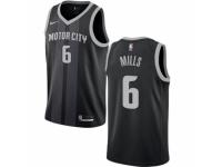 Men Nike Detroit Pistons #6 Terry Mills Black NBA Jersey - City Edition