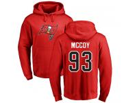 Men Nike Gerald McCoy Red Name & Number Logo - NFL Tampa Bay Buccaneers #93 Pullover Hoodie