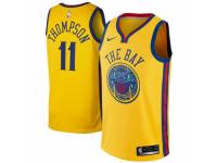 Men Nike Golden State Warriors #11 Klay Thompson  Gold NBA Jersey - City Edition