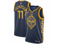 Men Nike Golden State Warriors #11 Klay Thompson Navy Blue NBA Jersey - City Edition