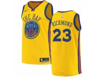 Men Nike Golden State Warriors #23 Mitch Richmond  Gold NBA Jersey - City Edition