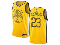 Men Nike Golden State Warriors #23 Mitch Richmond Yellow  Jersey - Earned Edition