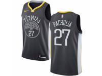 Men Nike Golden State Warriors #27 Zaza Pachulia  Black Alternate NBA Jersey - Statement Edition