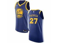 Men Nike Golden State Warriors #27 Zaza Pachulia Royal Blue Road NBA Jersey - Icon Edition