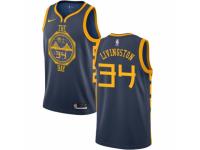 Men Nike Golden State Warriors #34 Shaun Livingston Navy Blue NBA Jersey - City Edition