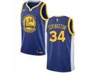 Men Nike Golden State Warriors #34 Shaun Livingston  Royal Blue Road NBA Jersey - Icon Edition