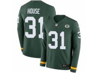 Men Nike Green Bay Packers #31 Davon House Limited Green Therma Long Sleeve NFL Jersey