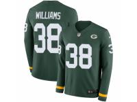 Men Nike Green Bay Packers #38 Tramon Williams Limited Green Therma Long Sleeve NFL Jersey