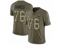 Men Nike Green Bay Packers #76 Mike Daniels Limited Olive/Camo 2017 Salute to Service NFL Jersey