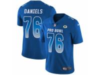 Men Nike Green Bay Packers #76 Mike Daniels Limited Royal Blue 2018 Pro Bowl NFL Jersey