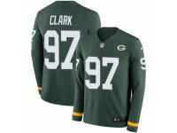 Men Nike Green Bay Packers #97 Kenny Clark Limited Green Therma Long Sleeve NFL Jersey