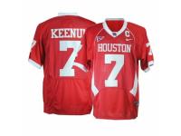Men Nike Houston Cougars #7 Case Keenum Red With C-USA Patch Authentic NCAA Jersey