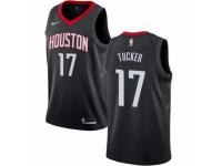 Men Nike Houston Rockets #17 PJ Tucker Black NBA Jersey Statement Edition