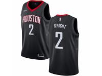 Men Nike Houston Rockets #2 Brandon Knight Black NBA Jersey Statement Edition