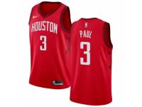 Men Nike Houston Rockets #3 Chris Paul Red  Jersey - Earned Edition