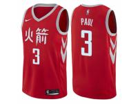 Men Nike Houston Rockets #3 Chris Paul Red NBA Jersey - City Edition