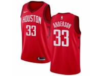 Men Nike Houston Rockets #33 Ryan Anderson Red  Jersey - Earned Edition