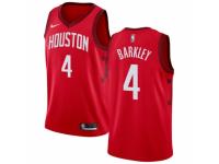 Men Nike Houston Rockets #4 Charles Barkley Red  Jersey - Earned Edition