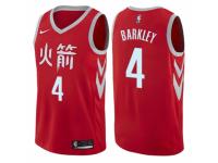 Men Nike Houston Rockets #4 Charles Barkley  Red NBA Jersey - City Edition