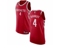Men Nike Houston Rockets #4 Charles Barkley Red Road NBA Jersey - Icon Edition