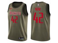 Men Nike Houston Rockets #42 Nene Swingman Green Salute to Service NBA Jersey