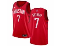 Men Nike Houston Rockets #7 Carmelo Anthony Red  Jersey - Earned Edition