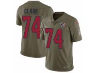 Men Nike Houston Texans #74 Chris Clark Limited Olive 2017 Salute to Service NFL Jersey